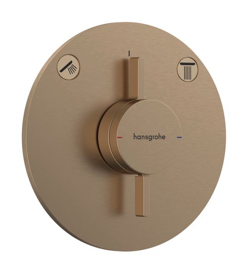 Hansgrohe-HG-DuoTurn-S-Mischer-Unterputz-fuer-2-Verbraucher-Brushed-Bronze-75418140 gallery number 1